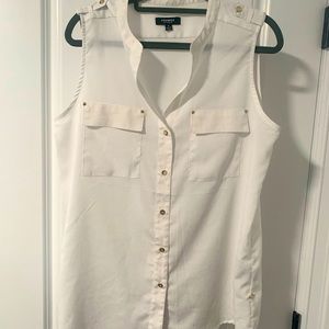 White top with button details